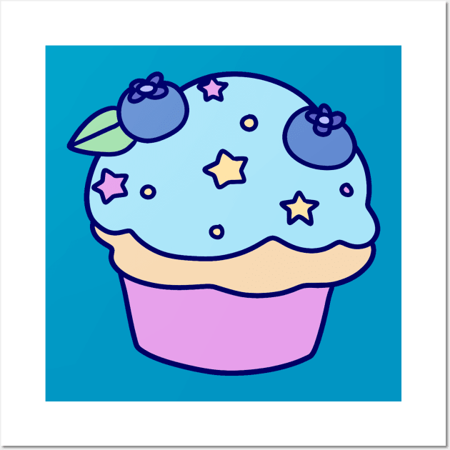 Blueberry Cupcake Wall Art by saradaboru